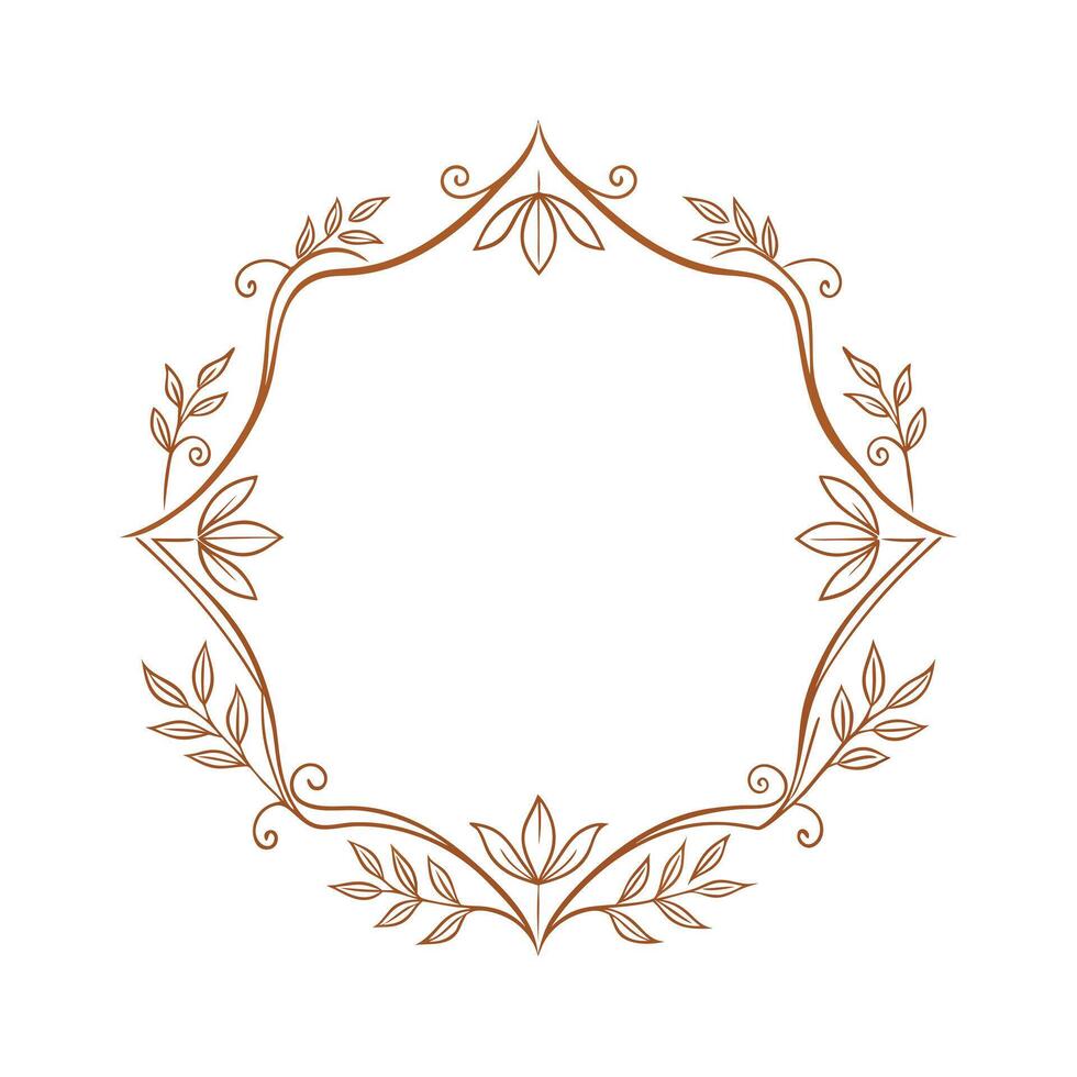 Beautiful Floral Frame Border Illustration vector