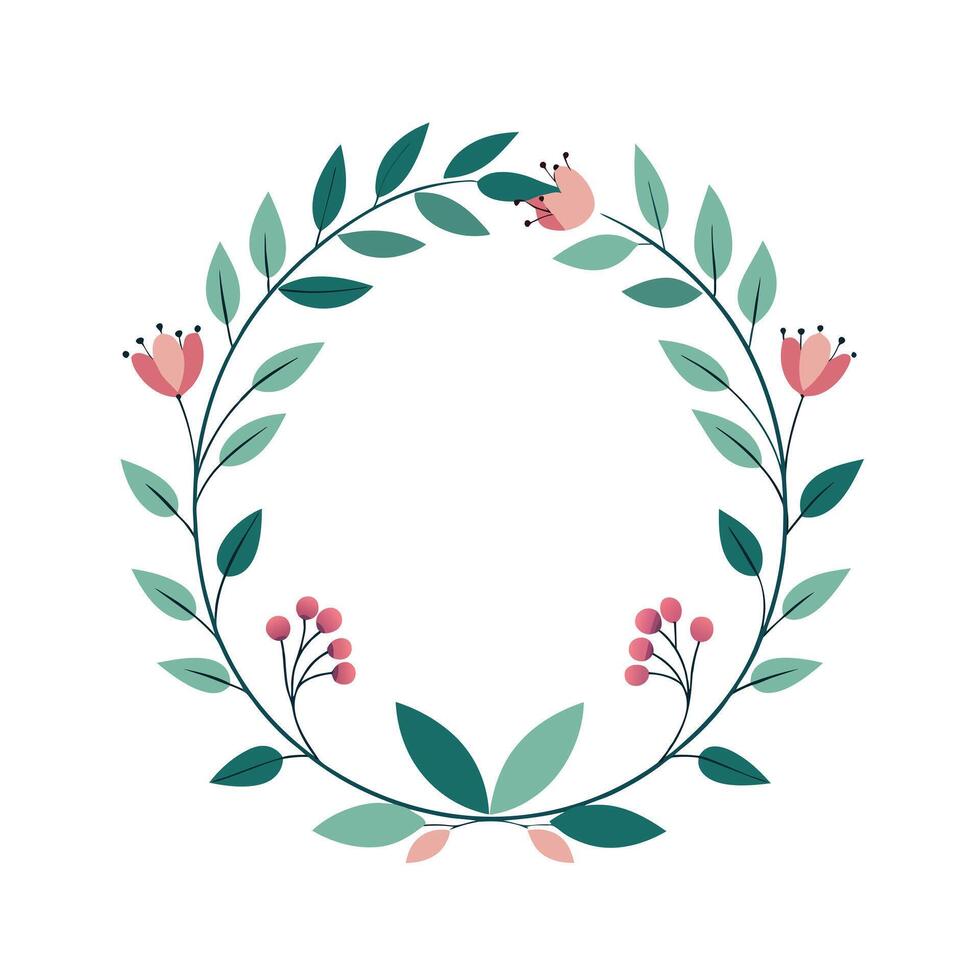 Beautiful Floral Frame Border Illustration vector