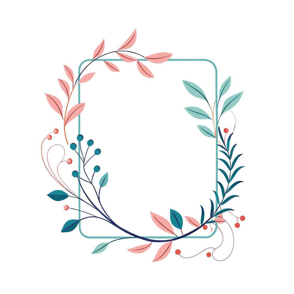 Beautiful Floral Frame Border Illustration vector