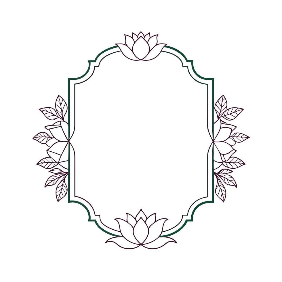Beautiful Floral Frame Border Illustration vector