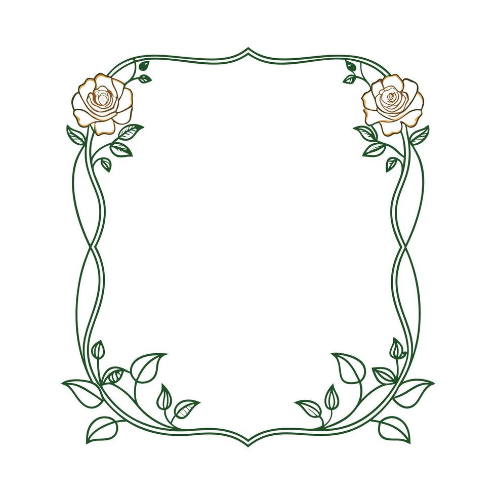 Beautiful Floral Frame Border Illustration vector