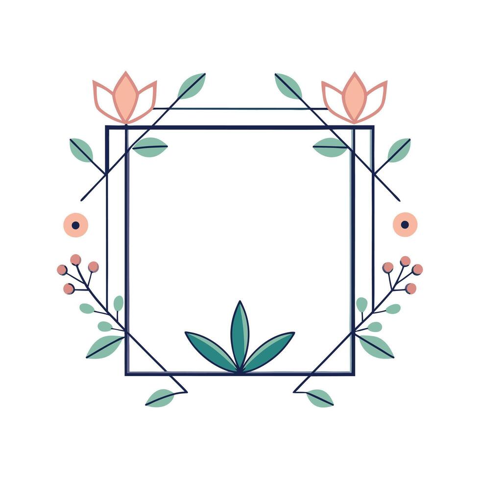 Beautiful Floral Frame Border Illustration vector