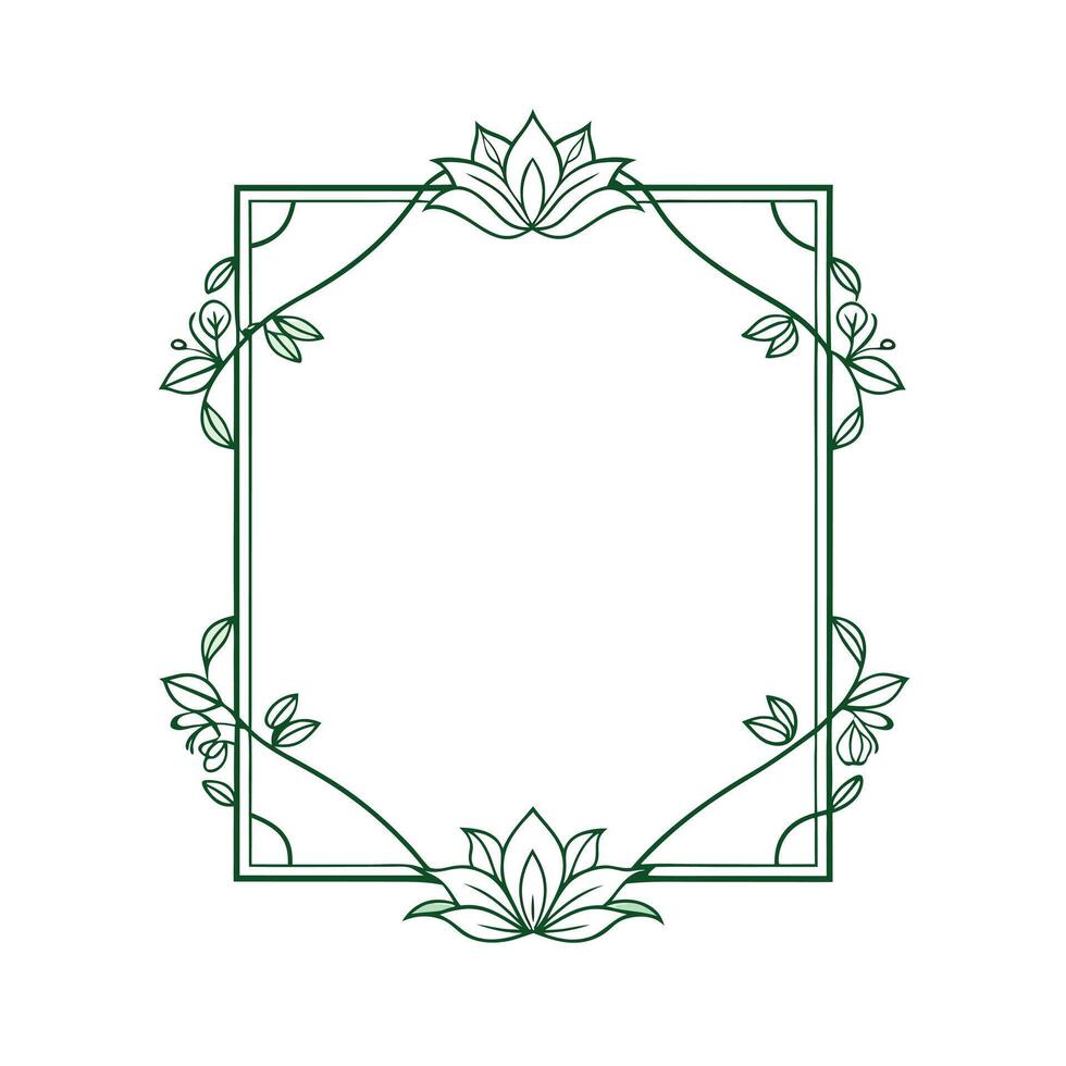 Beautiful Floral Frame Border Illustration vector