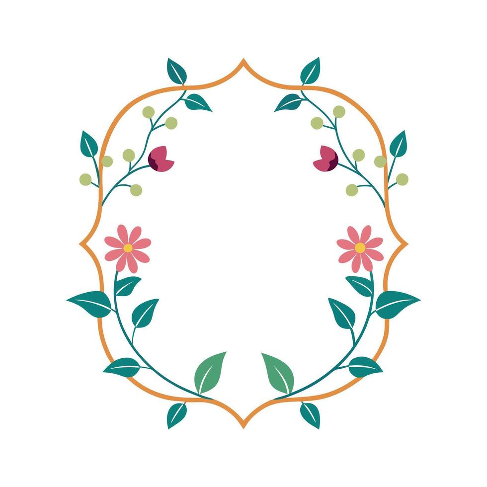 Beautiful Floral Frame Border Illustration vector