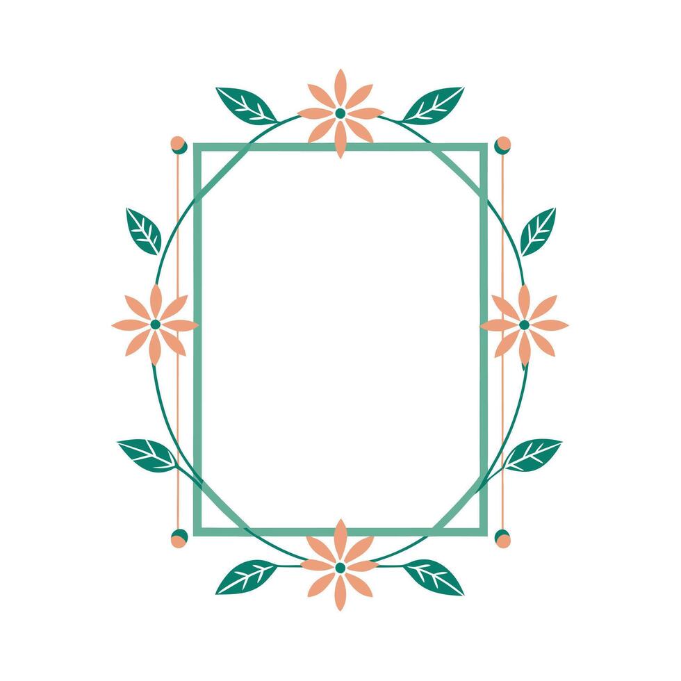 Beautiful Floral Frame Border Illustration vector