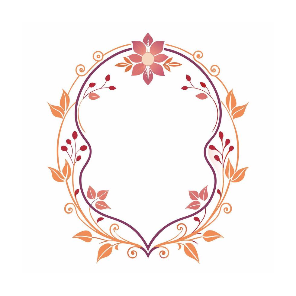 Beautiful Floral Frame Border Illustration vector