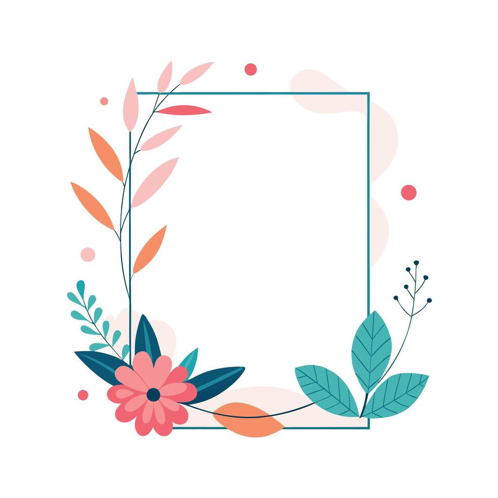 Beautiful Floral Frame Border Illustration vector