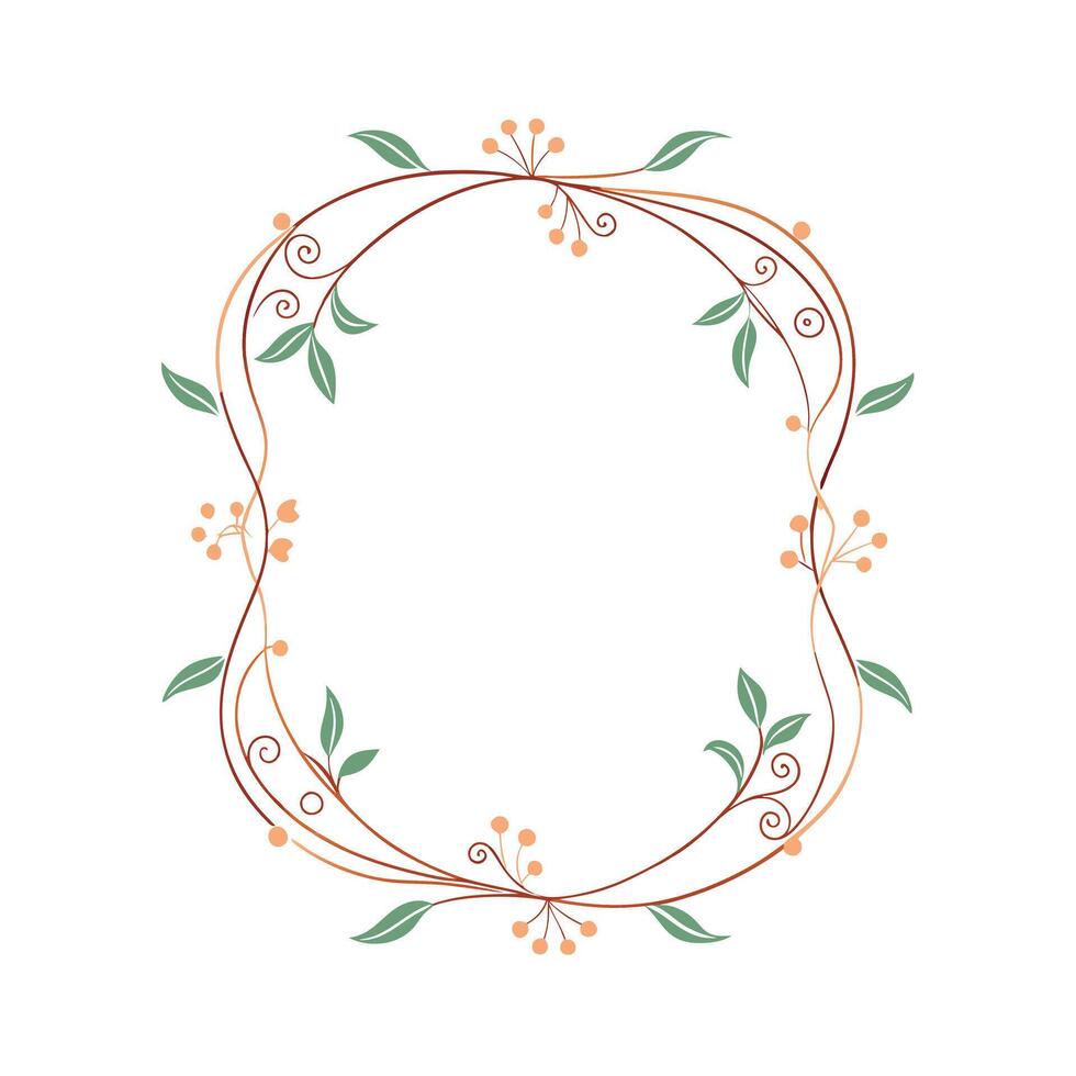 Beautiful Floral Frame Border Illustration vector