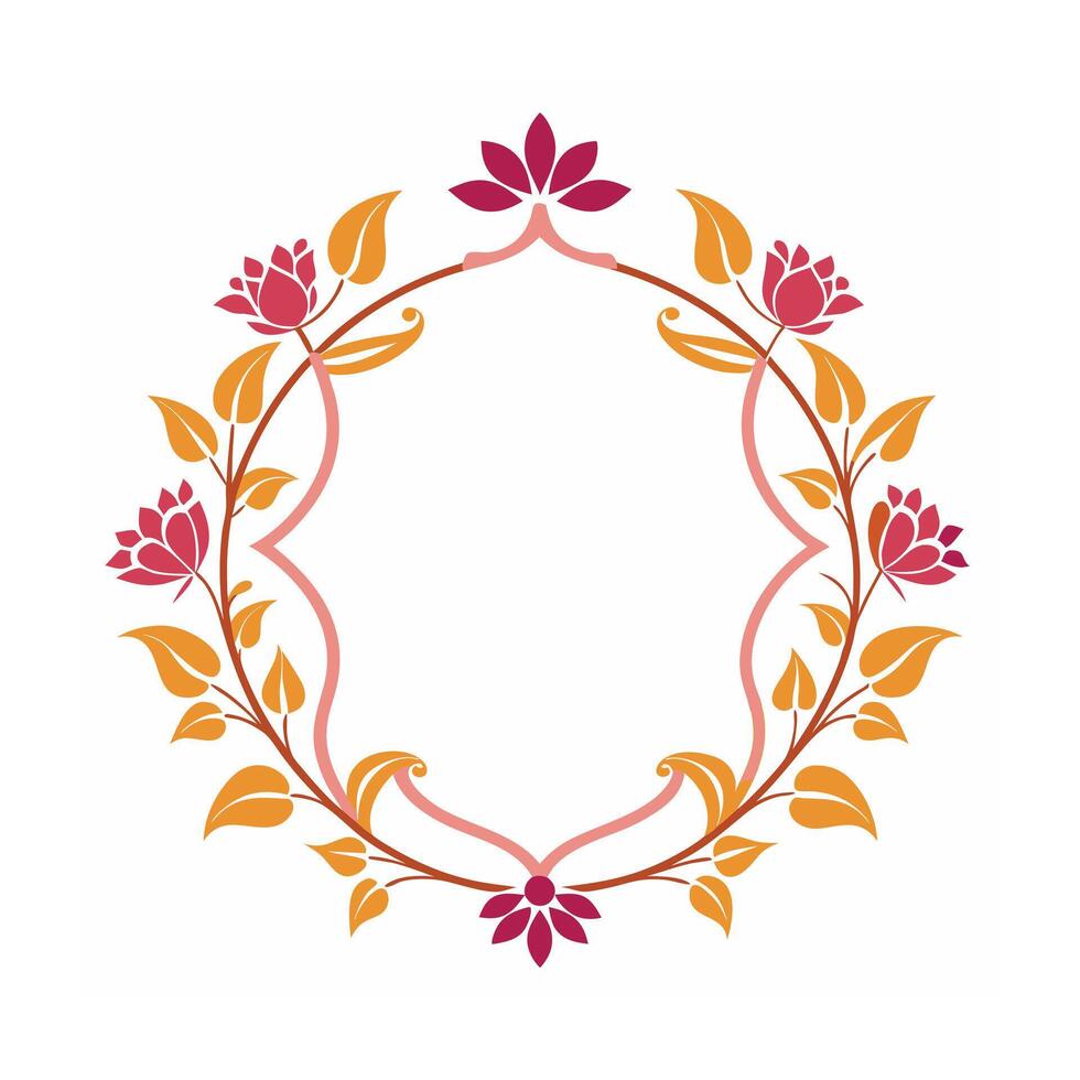 Beautiful Floral Frame Border Illustration vector