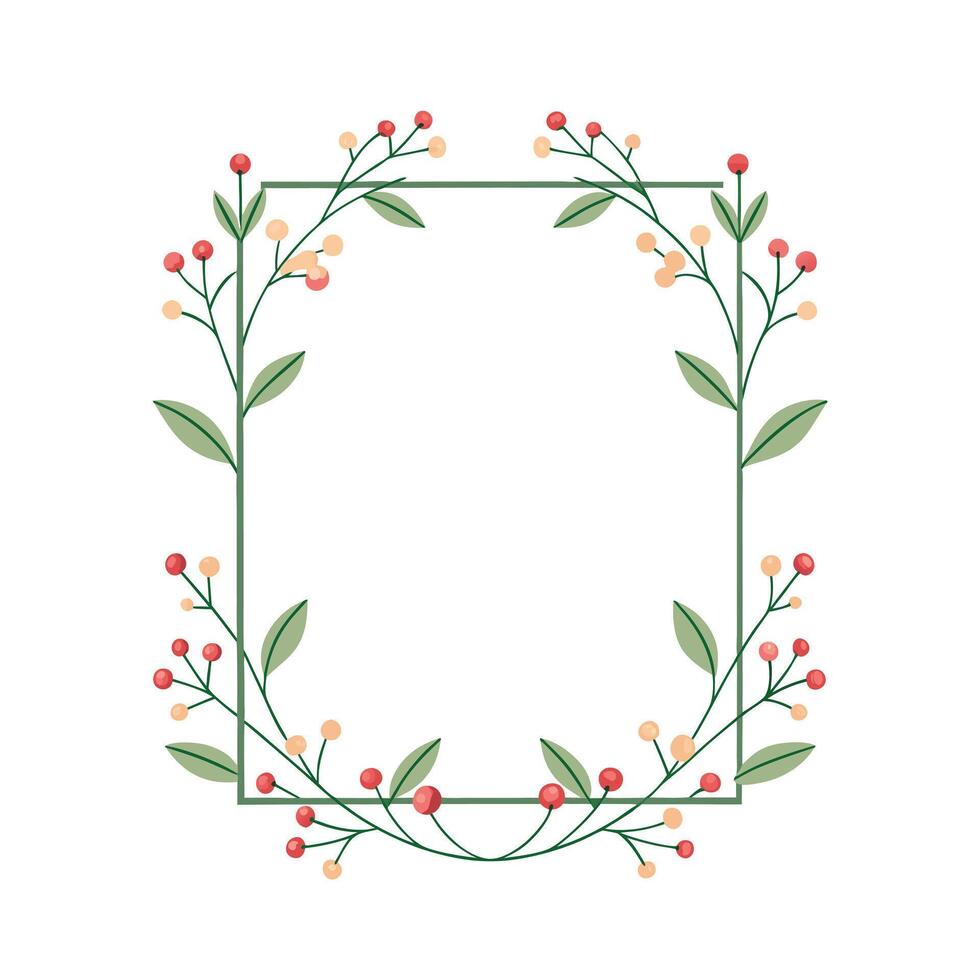 Beautiful Floral Frame Border Illustration vector