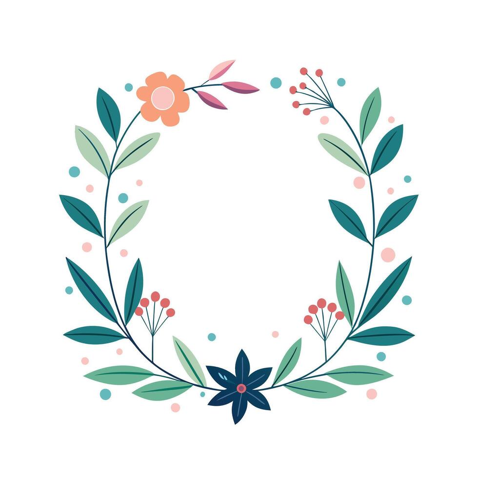 Beautiful Floral Frame Border Illustration vector