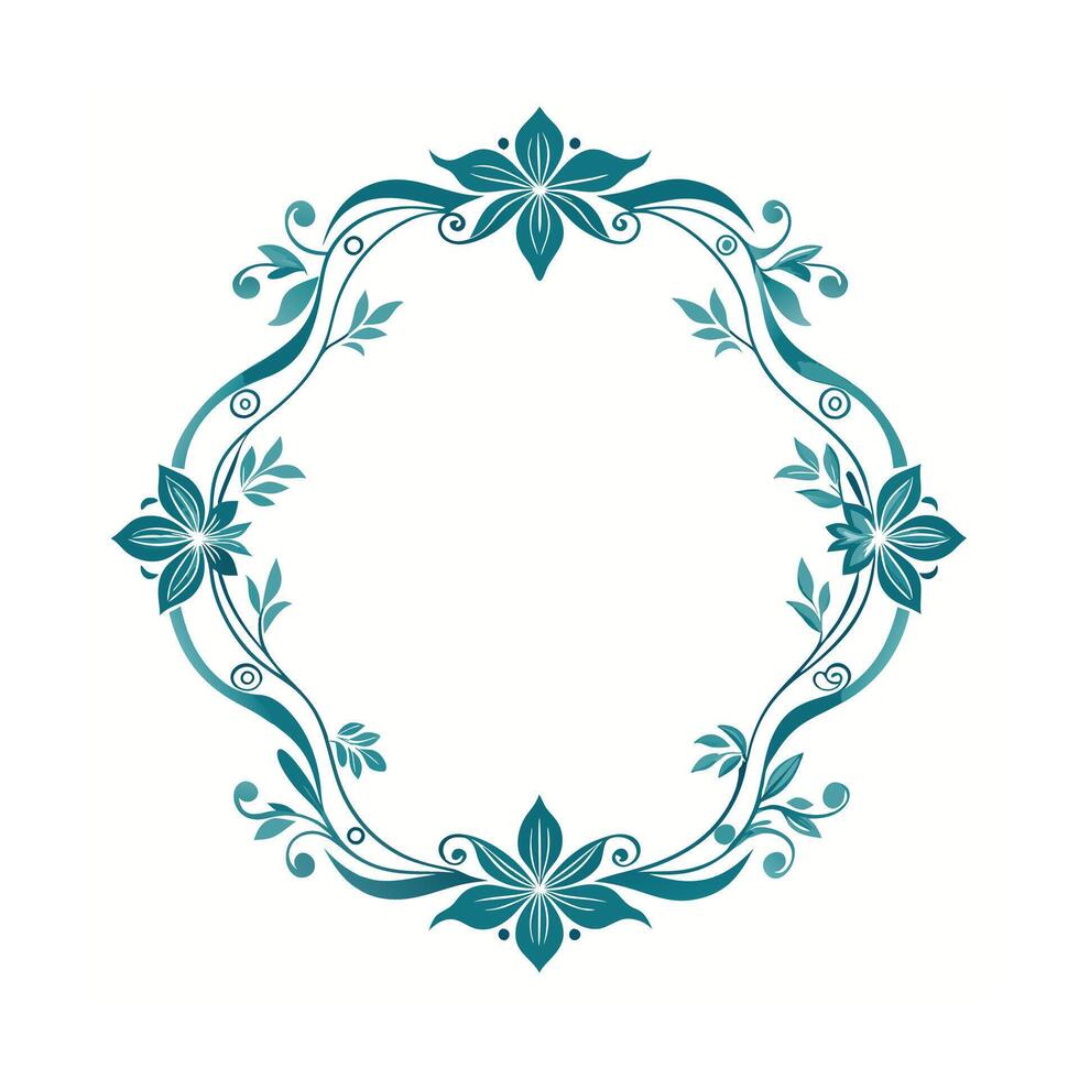 Beautiful Floral Frame Border Illustration vector