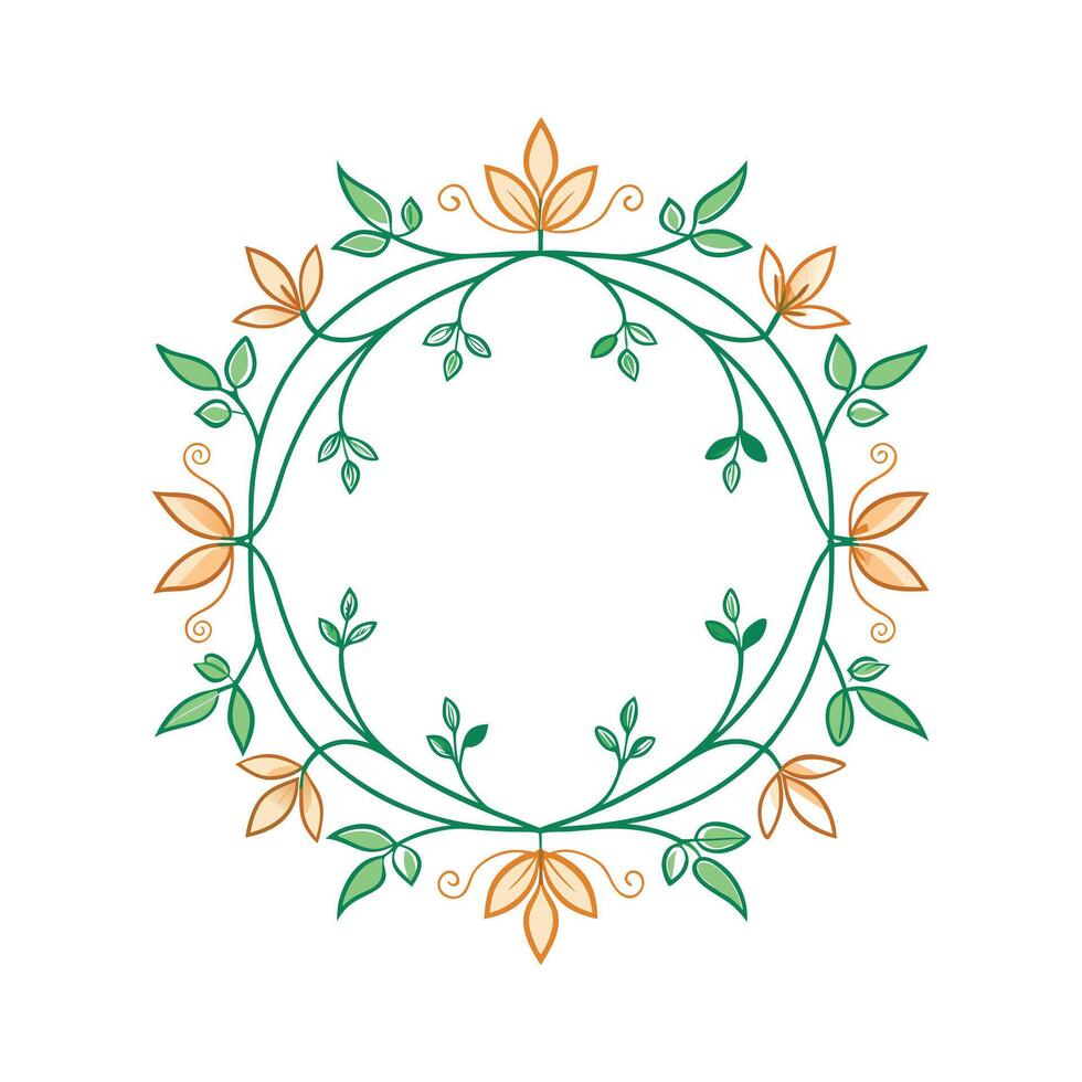 Beautiful Floral Frame Border Illustration vector
