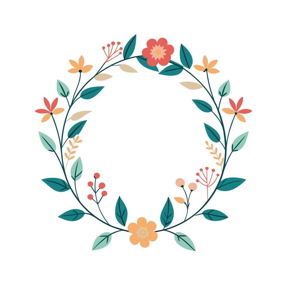 Beautiful Floral Frame Border Illustration vector