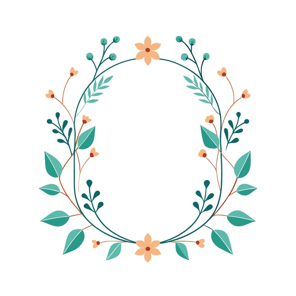 Beautiful Floral Frame Border Illustration vector