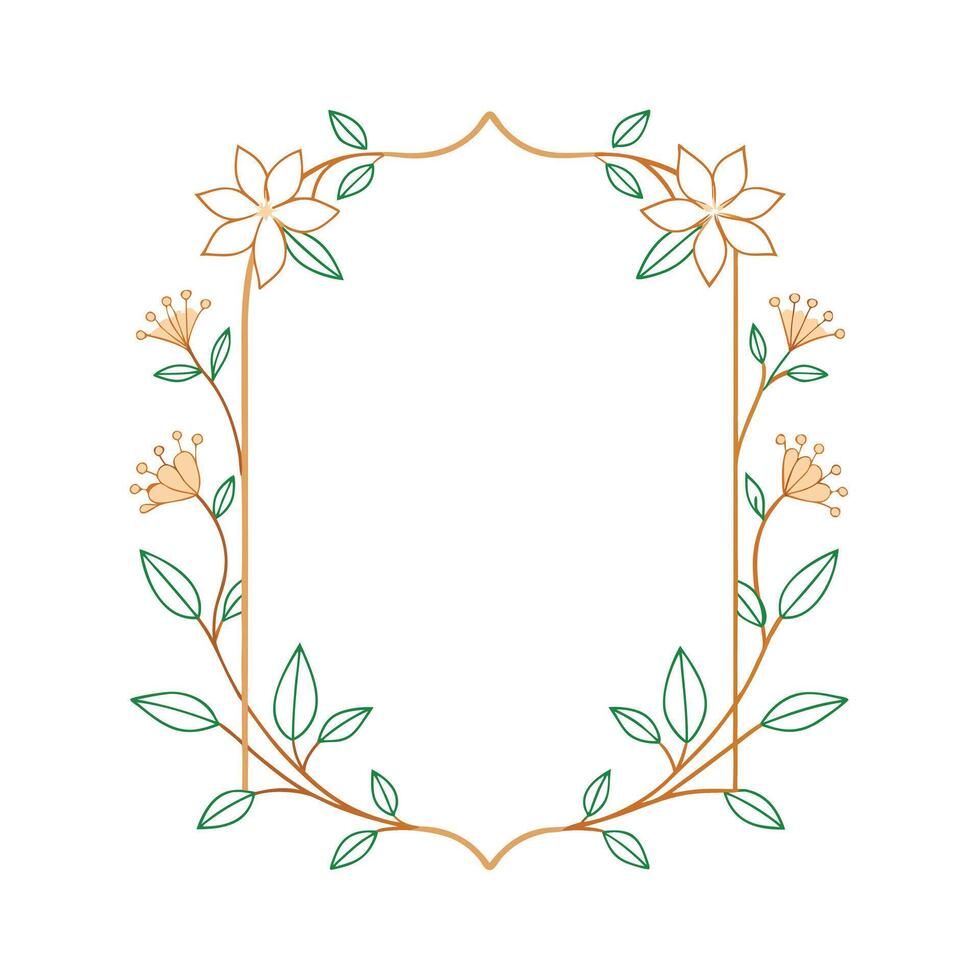 Beautiful Floral Frame Border Illustration vector