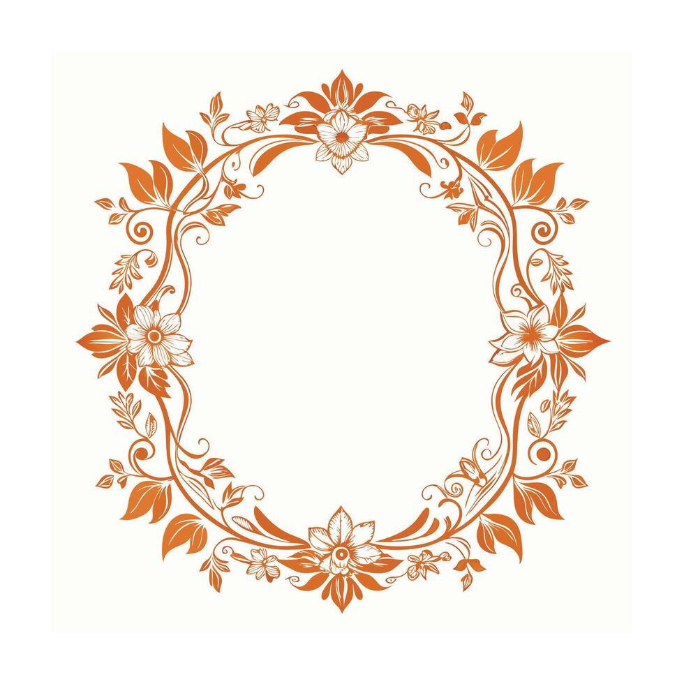 Beautiful Floral Frame Border Illustration vector