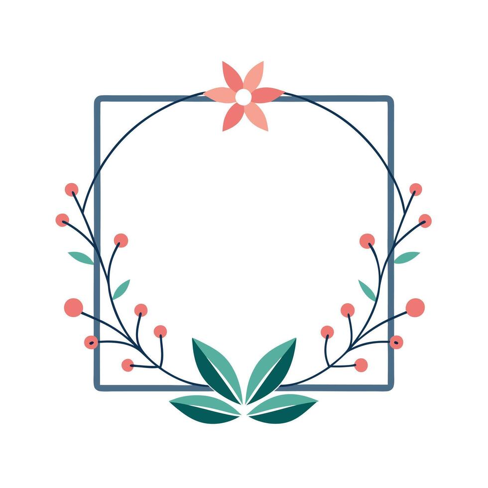 Beautiful Floral Frame Border Illustration vector