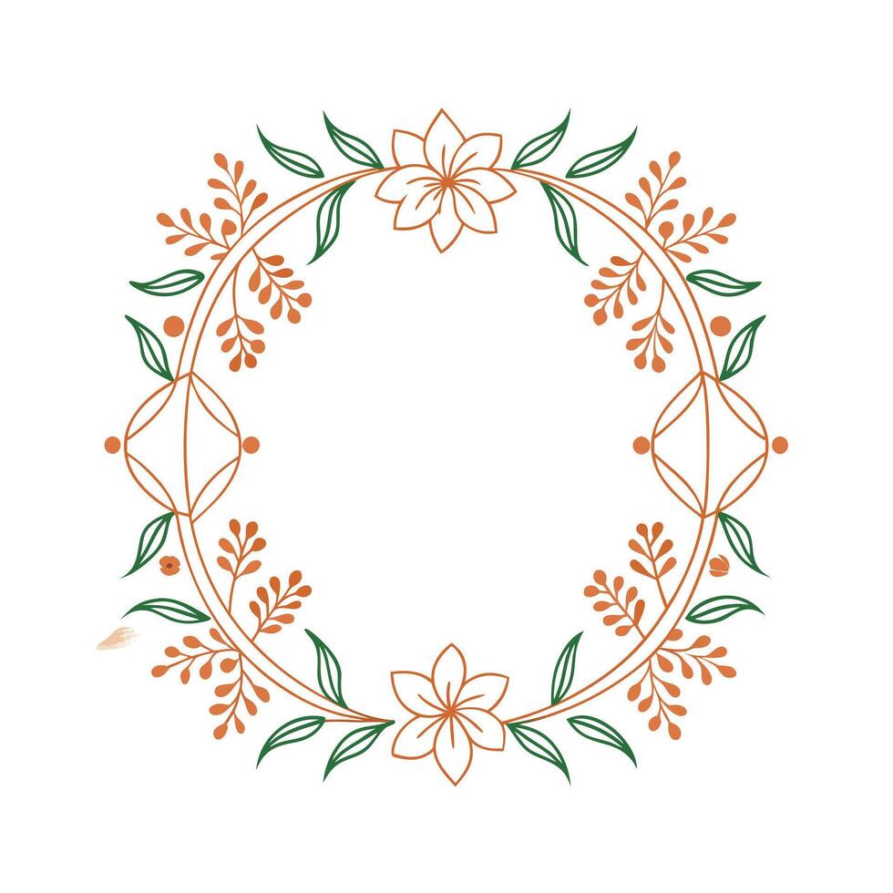 Beautiful Floral Frame Border Illustration vector