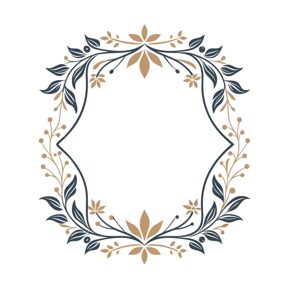 Beautiful Floral Frame Border Illustration vector