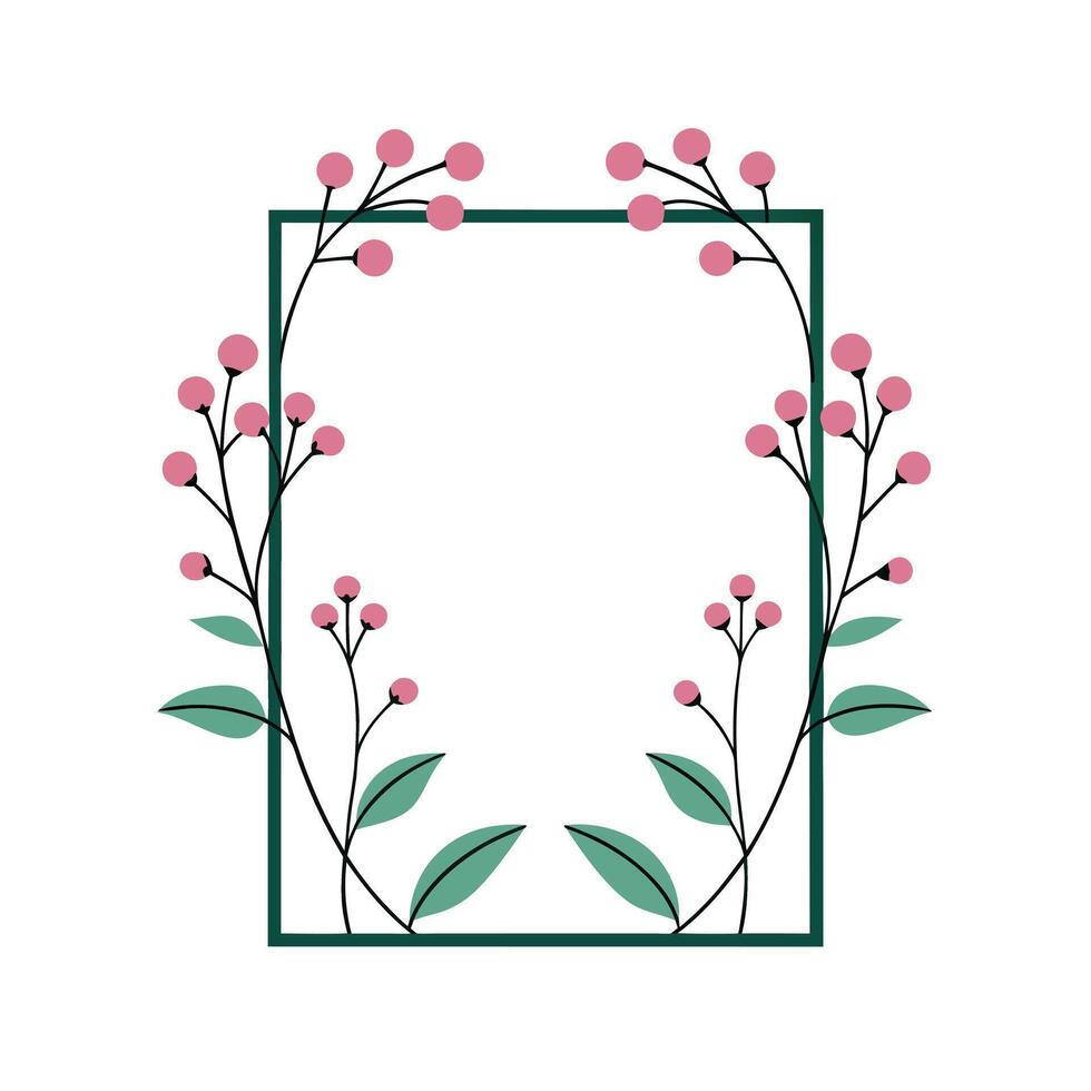 Beautiful Floral Frame Border Illustration vector