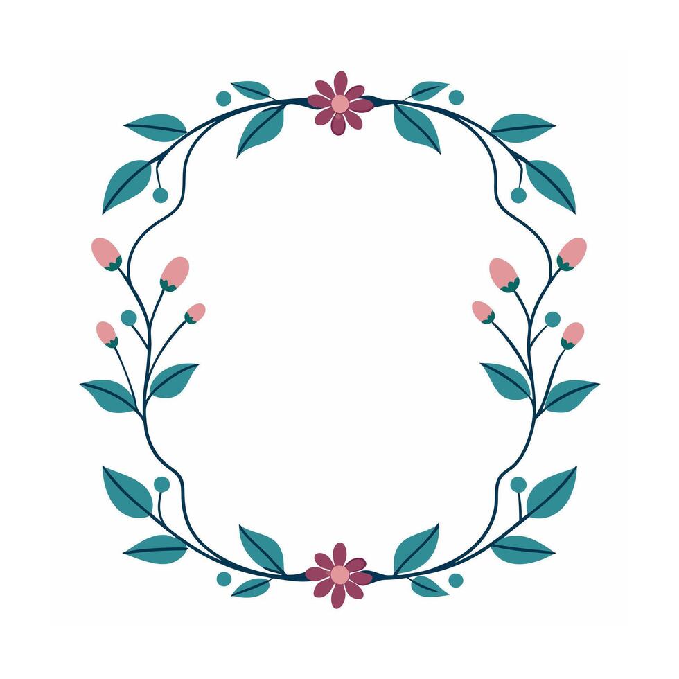Beautiful Floral Frame Border Illustration vector
