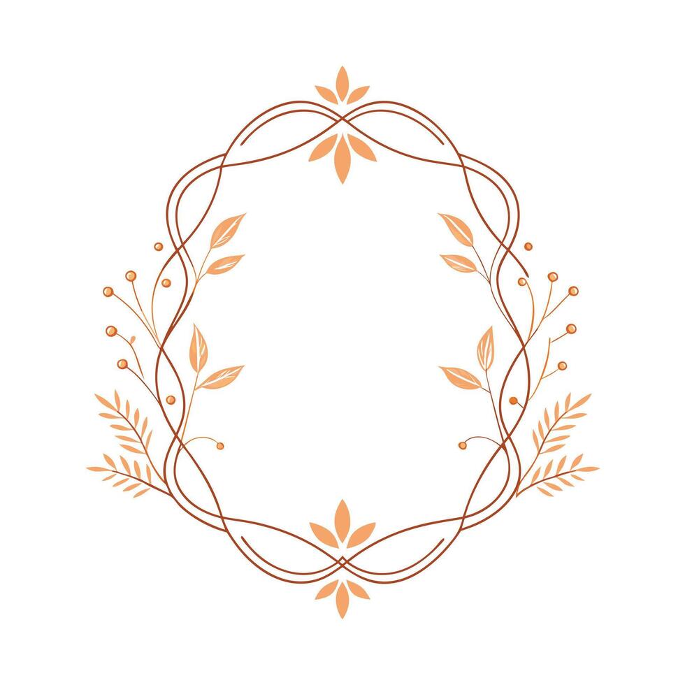 Beautiful Floral Frame Border Illustration vector