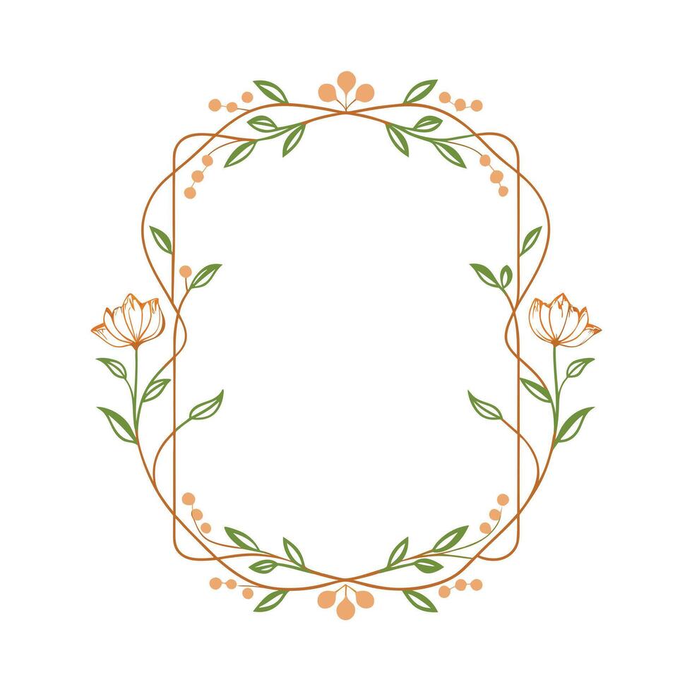 Beautiful Floral Frame Border Illustration vector
