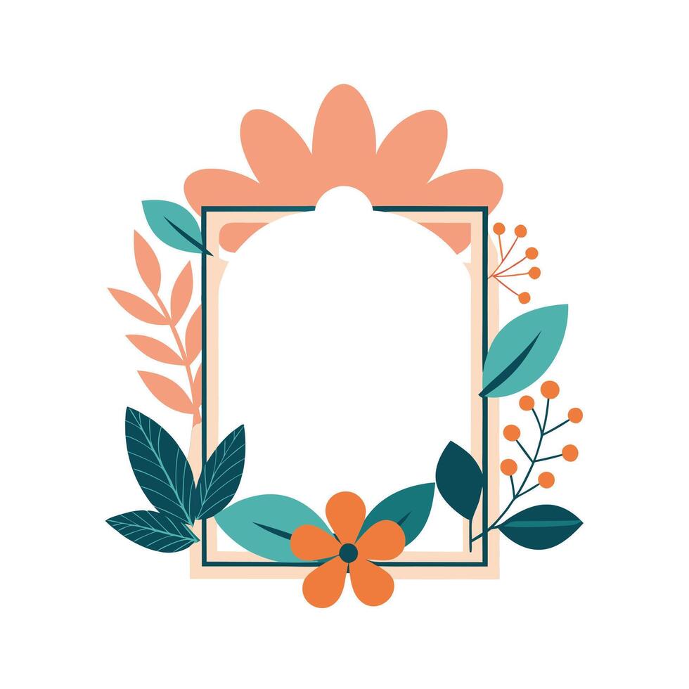 Beautiful Floral Frame Border Illustration vector