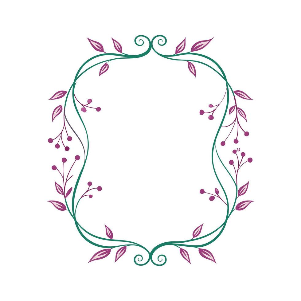 Beautiful Floral Frame Border Illustration vector