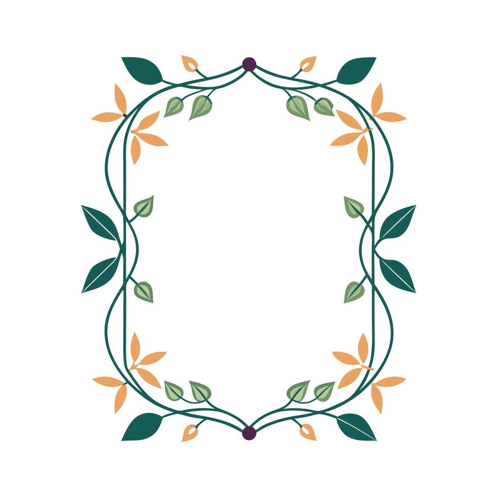 Beautiful Floral Frame Border Illustration vector