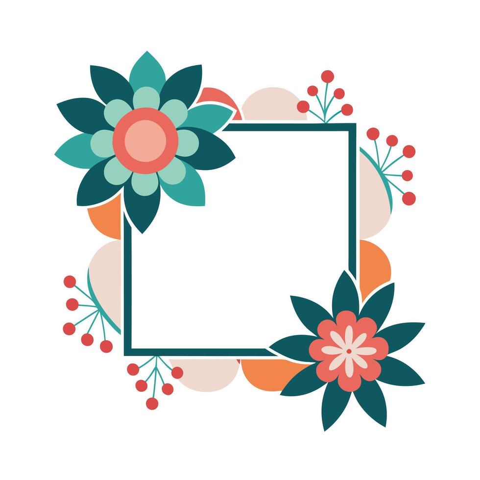 Beautiful Floral Frame Border Illustration vector