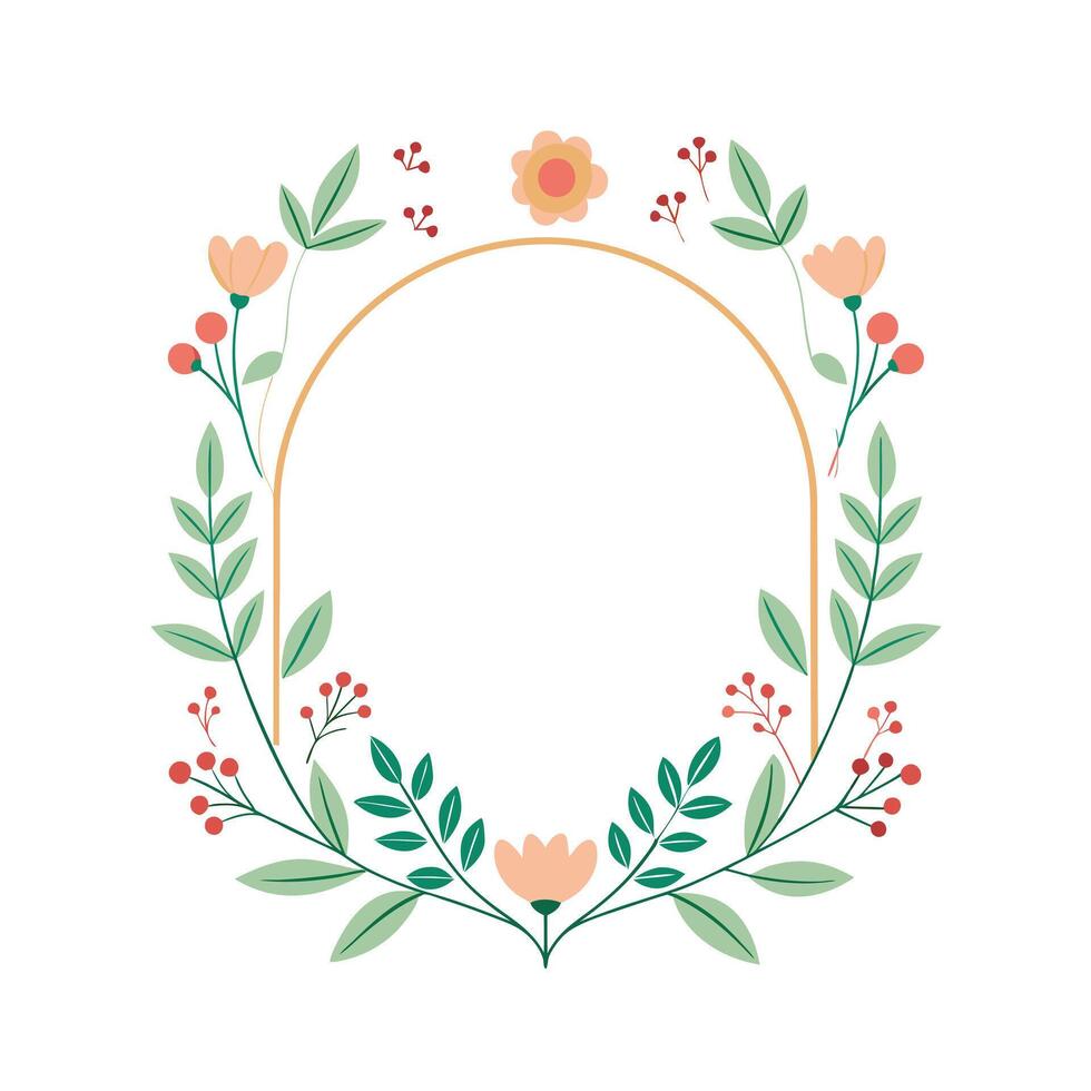 Beautiful Floral Frame Border Illustration vector