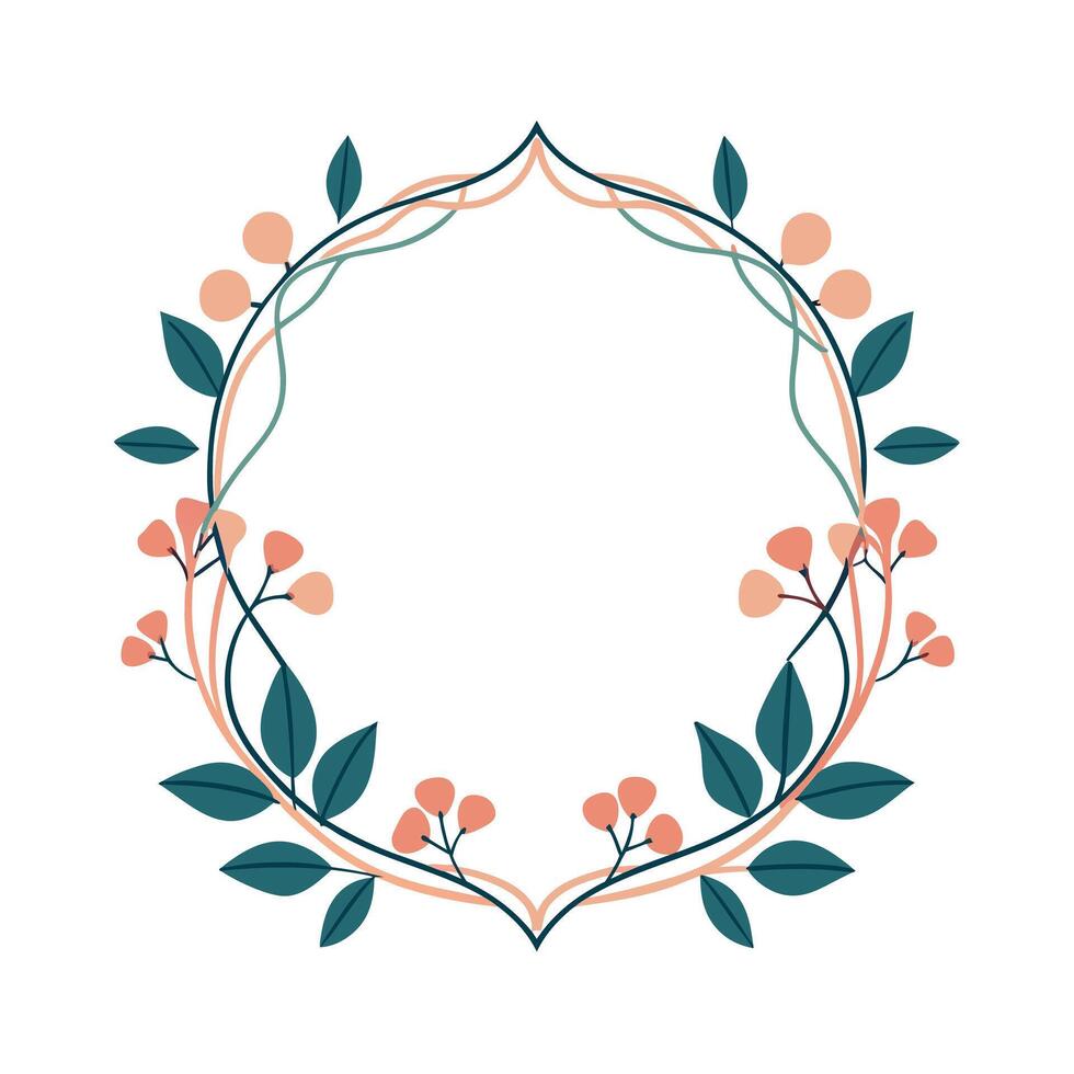 Beautiful Floral Frame Border Illustration vector