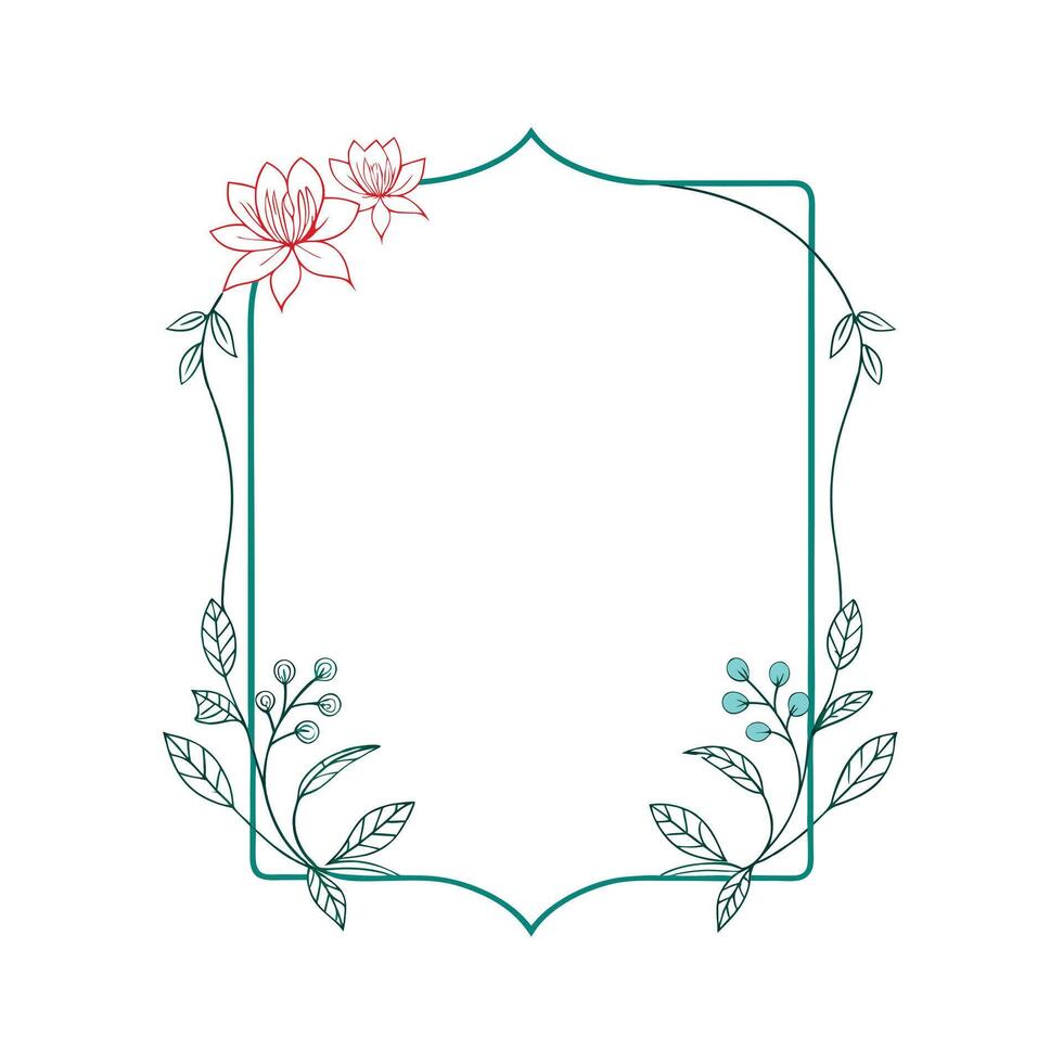 Beautiful Floral Frame Border Illustration vector