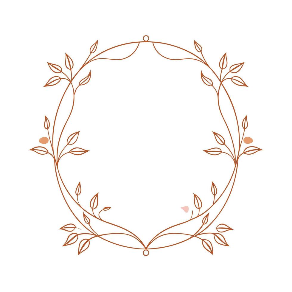 Beautiful Floral Frame Border Illustration vector