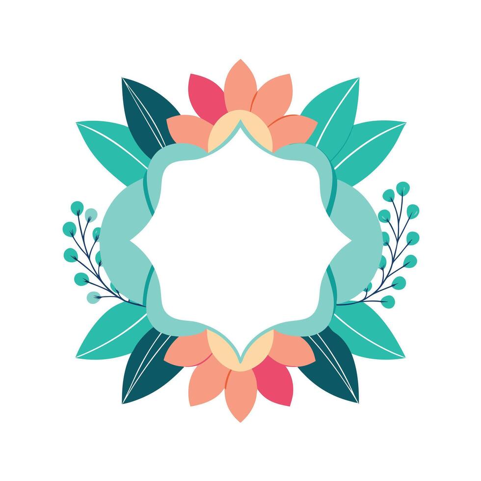 Beautiful Floral Frame Border Illustration vector