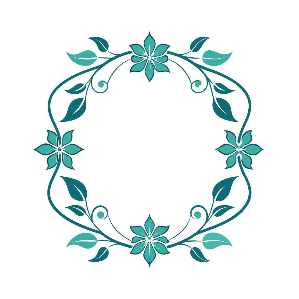 Beautiful Floral Frame Border Illustration vector