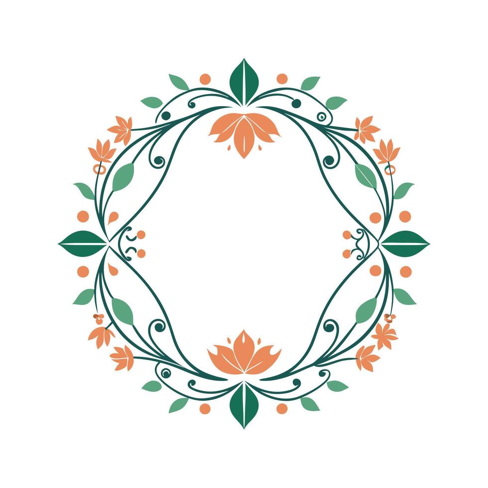 Beautiful Floral Frame Border Illustration vector