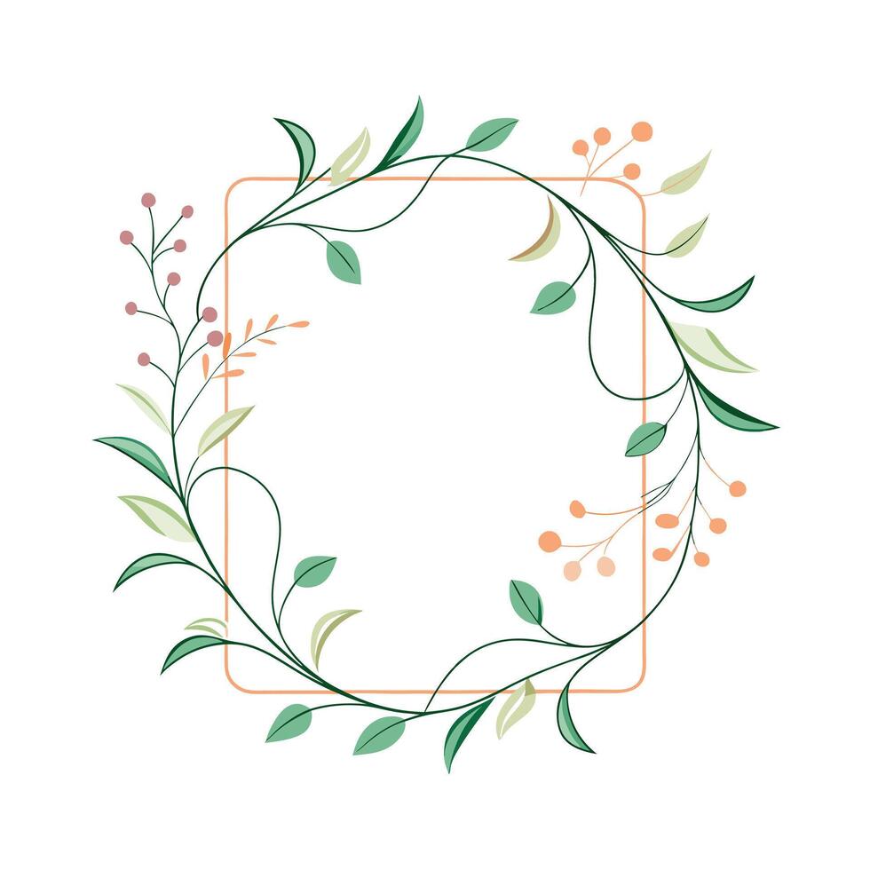 Beautiful Floral Frame Border Illustration vector