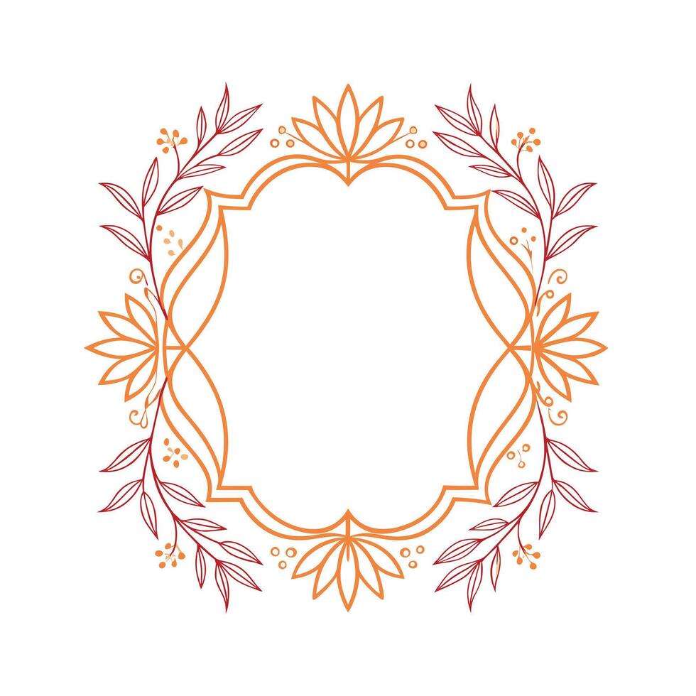 Beautiful Floral Frame Border Illustration vector