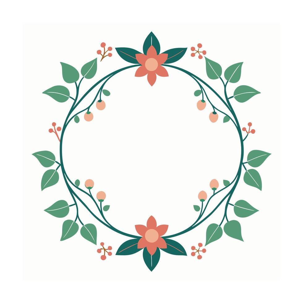 Beautiful Floral Frame Border Illustration vector