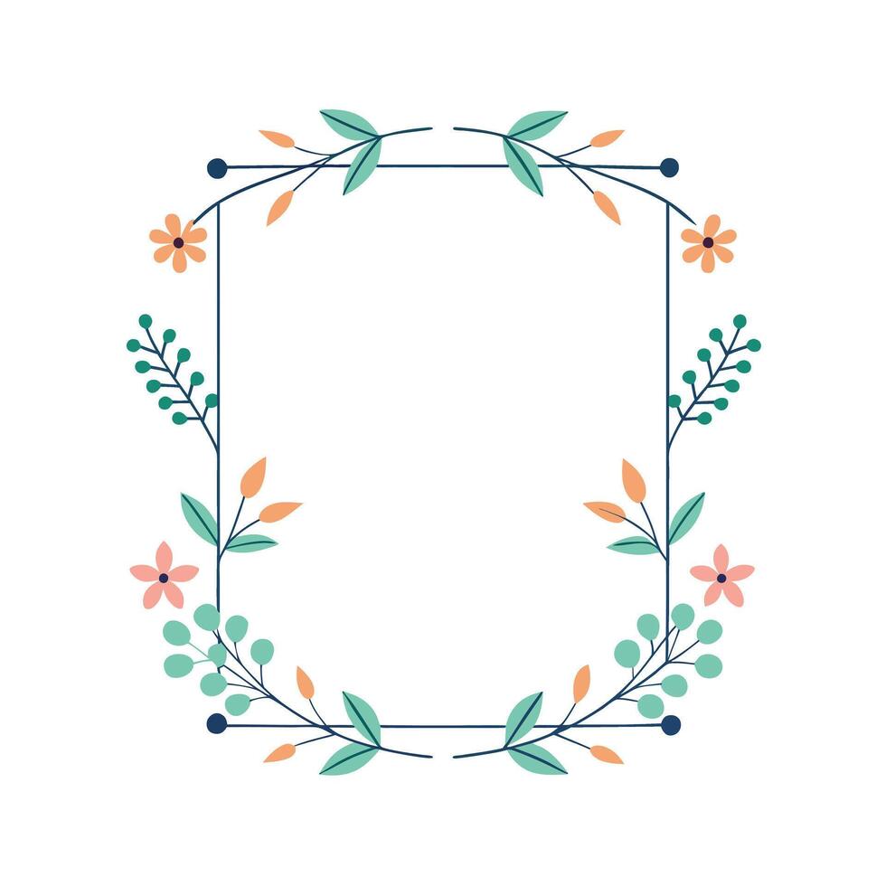 Beautiful Floral Frame Border Illustration vector