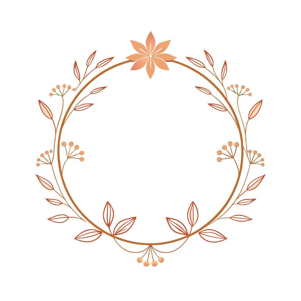 Beautiful Floral Frame Border Illustration vector