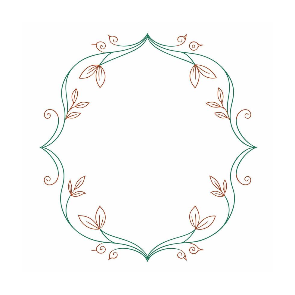 Beautiful Floral Frame Border Illustration vector