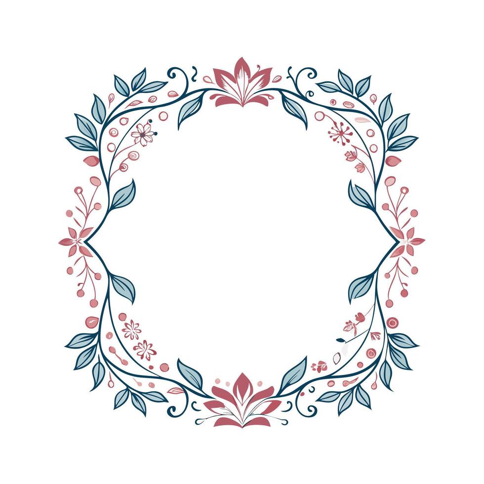 Beautiful Floral Frame Border Illustration vector