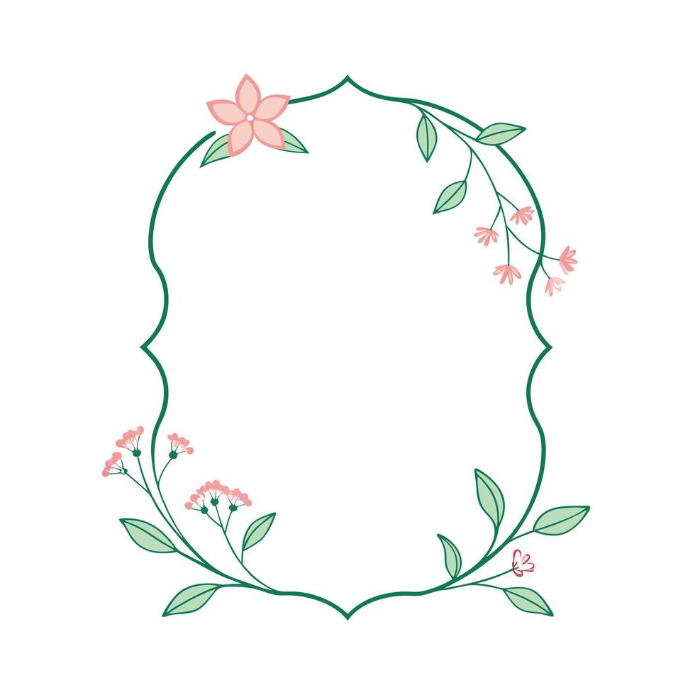 Beautiful Floral Frame Border Illustration vector