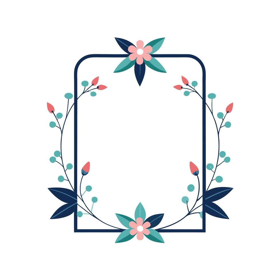 Beautiful Floral Frame Border Illustration vector