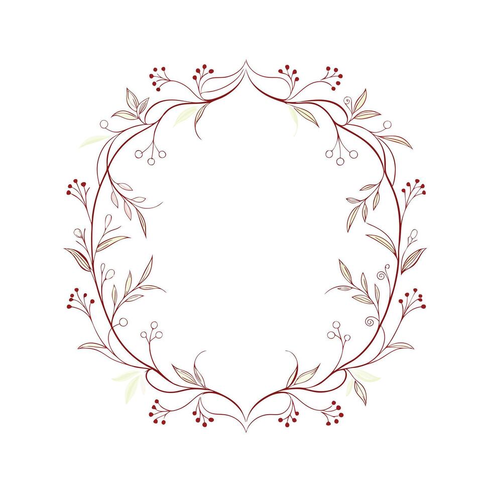 Beautiful Floral Frame Border Illustration vector