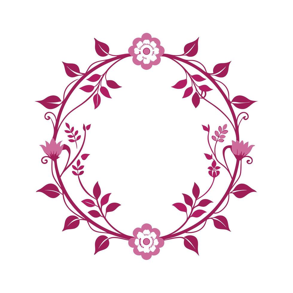 Beautiful Floral Frame Border Illustration vector